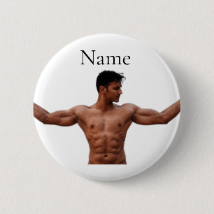 Badge Rond 5 Cm Modèle Fitness Homme Thunder_Cove