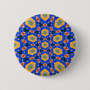 Badge Rond 5 Cm Modèle floral esthétique