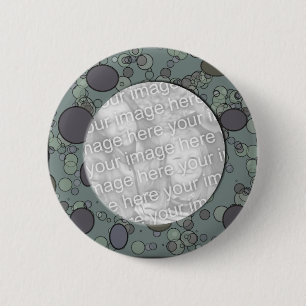Badge Rond 5 Cm modèle gris de cadre de cercle