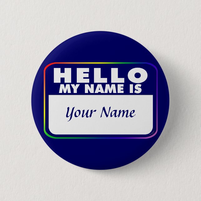 Badge Rond 5 Cm Modèle nommé d'étiquette (Devant)