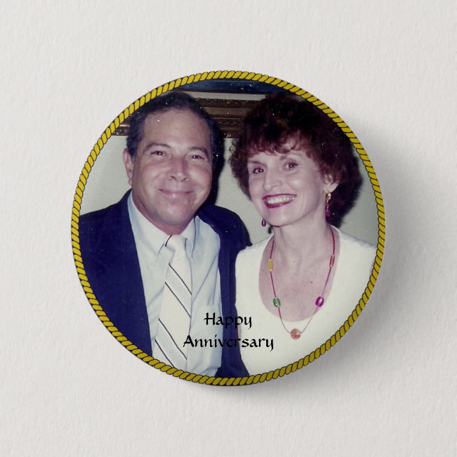 Badge Rond 5 Cm Modèle photo de l'anniversaire (Devant)
