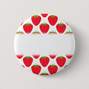 Badge Rond 5 Cm Modèle rouge de fraise