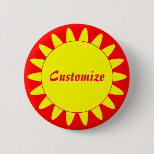 Badge Rond 5 Cm Modèle Sun Ray - 3