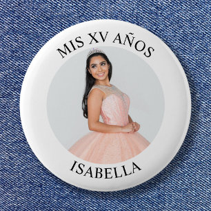Badge Rond 5 Cm Moderne minimaliste Mis XV Años Photo