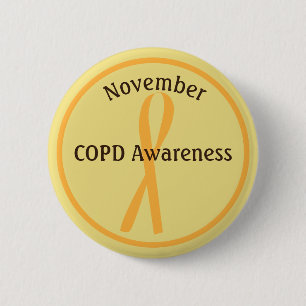 Badge Rond 5 Cm Mois de conscience de novembre COPD