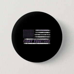 Badge Rond 5 Cm Mois de la sensibilisation I Fin Ruban Violet Élép