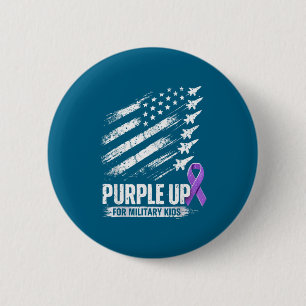 Badge Rond 5 Cm Mois de l'enfant militaire Pourpre en avant les en
