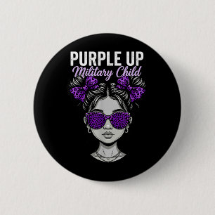 Badge Rond 5 Cm Mois de l'enfant militaire Violet pour militaire