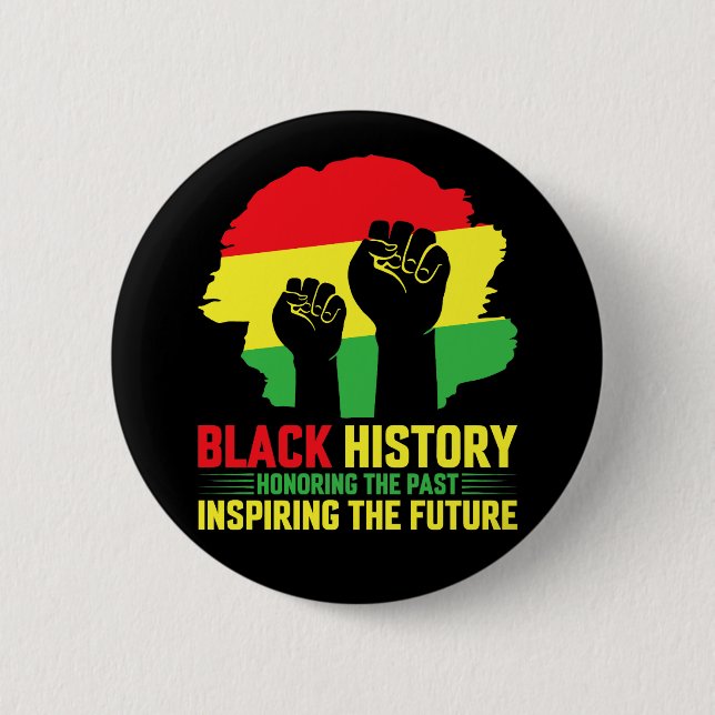 Badge Rond 5 Cm Mois de l'histoire des Noirs (Devant)
