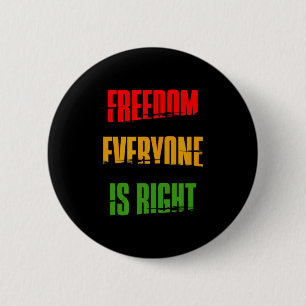 Badge Rond 5 Cm Mois de l'histoire des Noirs Liberté Tout le monde