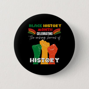Badge Rond 5 Cm Mois de l'histoire des Noirs Poing africain Améric