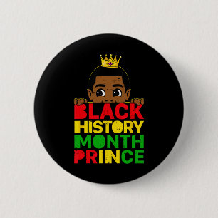 Badge Rond 5 Cm Mois de l'histoire des Noirs Prince Africain Mélan
