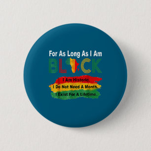 Badge Rond 5 Cm Mois de l'histoire des Noirs tant que je suis fier