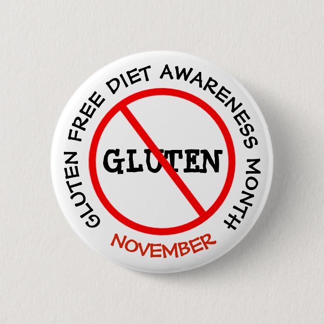 Badge Rond 5 Cm Mois de sensibilisation à la diète sans gluten (Devant)