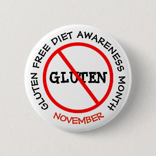 Badge Rond 5 Cm Mois de sensibilisation à la diète sans gluten