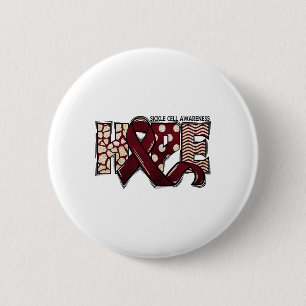 Badge Rond 5 Cm Mois de sensibilisation à la drépanocytose Mois de