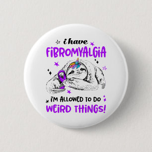 Badge Rond 5 Cm Mois de sensibilisation à la fibromyalgie Cadeaux 