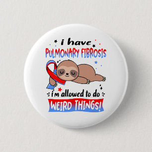 Badge Rond 5 Cm Mois de sensibilisation à la fibrose pulmonaire Ca
