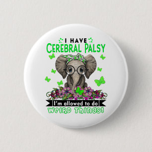 Badge Rond 5 Cm Mois de sensibilisation à la paralysie cérébral