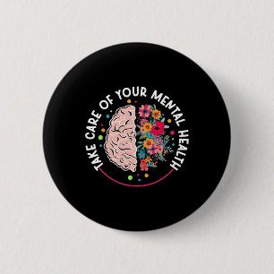Badge Rond 5 Cm Mois de sensibilisation à la santé mentale : prene