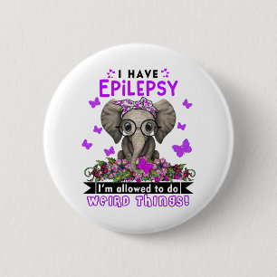 Badge Rond 5 Cm Mois de sensibilisation à l'épilepsie Cadeaux de