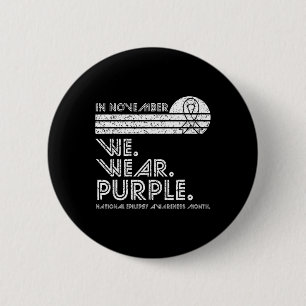 Badge Rond 5 Cm Mois De Sensibilisation À L'Épilepsie Novembre Nou