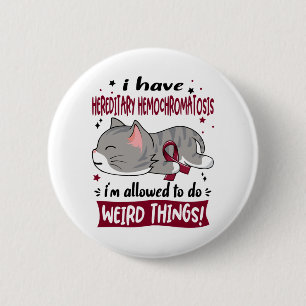 Badge Rond 5 Cm Mois de sensibilisation à l'hémochromatose hér
