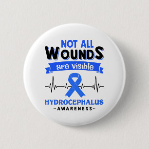Badge Rond 5 Cm Mois de sensibilisation à l'hydrocéphalie Cadeau