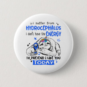 Badge Rond 5 Cm Mois de sensibilisation à l'hydrocéphalie Cadeaux 