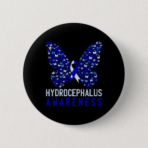 Badge Rond 5 Cm Mois de sensibilisation à l'hydrocéphalie Soutien 