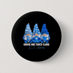 Badge Rond 5 Cm Mois de sensibilisation Als Bleu Ruban Gnomes Sout