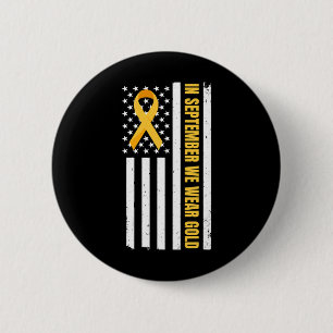 Badge Rond 5 Cm Mois de sensibilisation au cancer de l'enfant En s