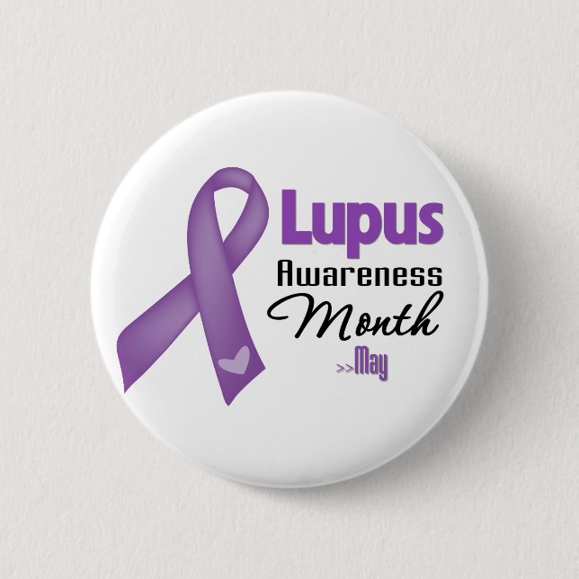 Badge Rond 5 Cm Mois de sensibilisation au lupus (Devant)