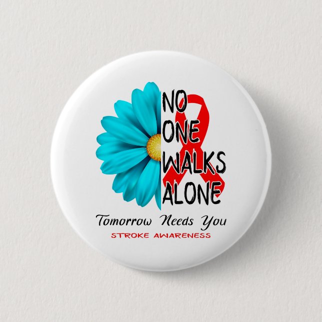 Badge Rond 5 Cm Mois de sensibilisation aux accidents vasculaires  (Devant)