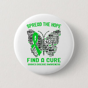Badge Rond 5 Cm Mois de sensibilisation aux maladies des graves Ca