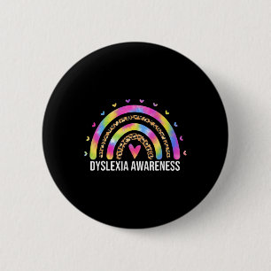 Badge Rond 5 Cm Mois De Sensibilisation Leopard Arc-en-ciel Pour F