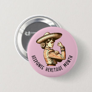 Badge Rond 5 Cm Mois du patrimoine hispanique