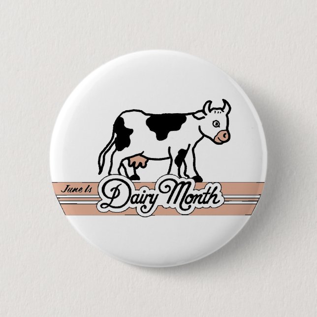 Badge Rond 5 Cm Mois laitier rétro (Devant)