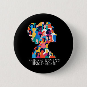 Badge Rond 5 Cm Mois national de l'histoire des femmes 2025 Histoi