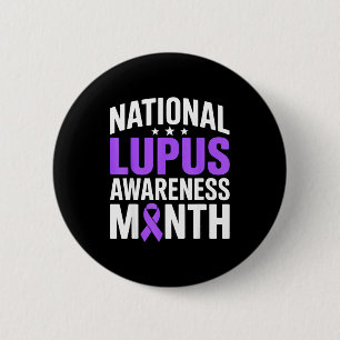 Badge Rond 5 Cm Mois national de sensibilisation au lupus ruban vi