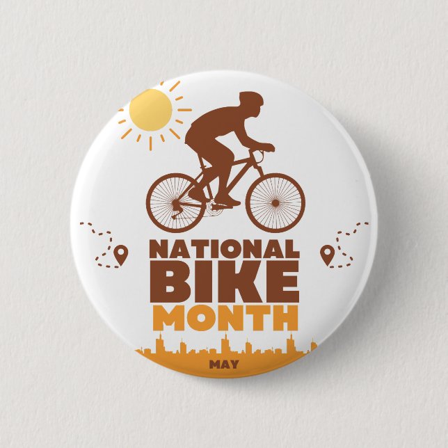 Badge Rond 5 Cm Mois national des vélos (Devant)