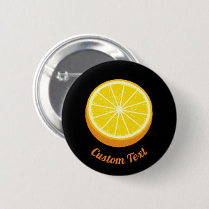 Badge Rond 5 Cm Moitié orange