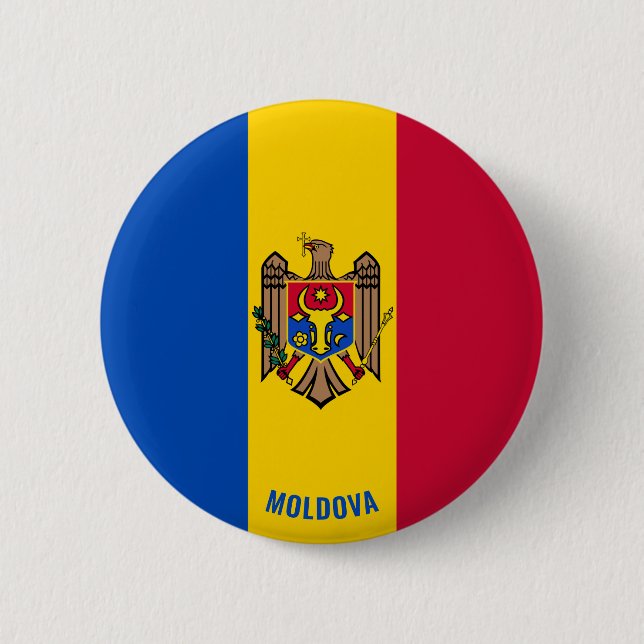 Badge Rond 5 Cm Moldavie Drapeau mignon Patriotique (Devant)