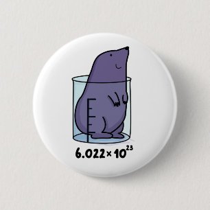 Badge Rond 5 Cm Mole Equation Cute Mole Dans Un Jeu De Bécher