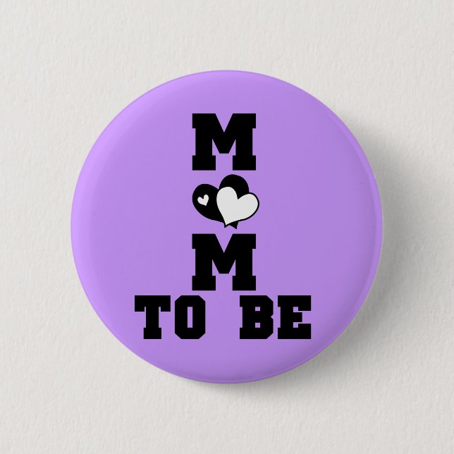Badge Rond 5 Cm MOM à être - Texte noir (Devant)