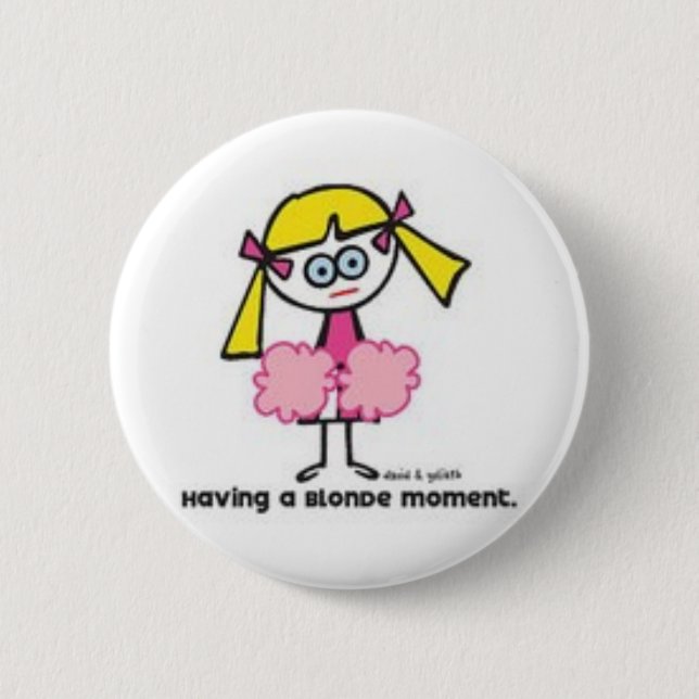 Badge Rond 5 Cm Moment blond (Devant)