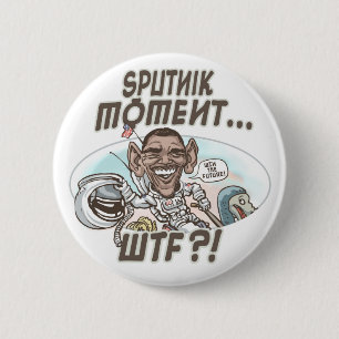Badge Rond 5 Cm Moment d'oiseau de dronte d'Obama WTF