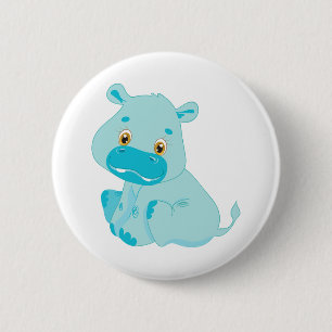 Badge Rond 5 Cm Mon bébé Hippo