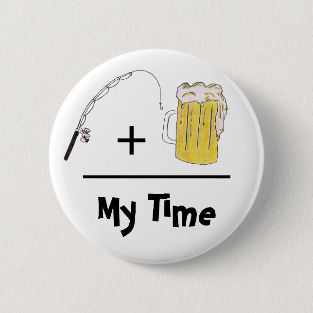 Badge Rond 5 Cm Mon bouton de temps (Devant)