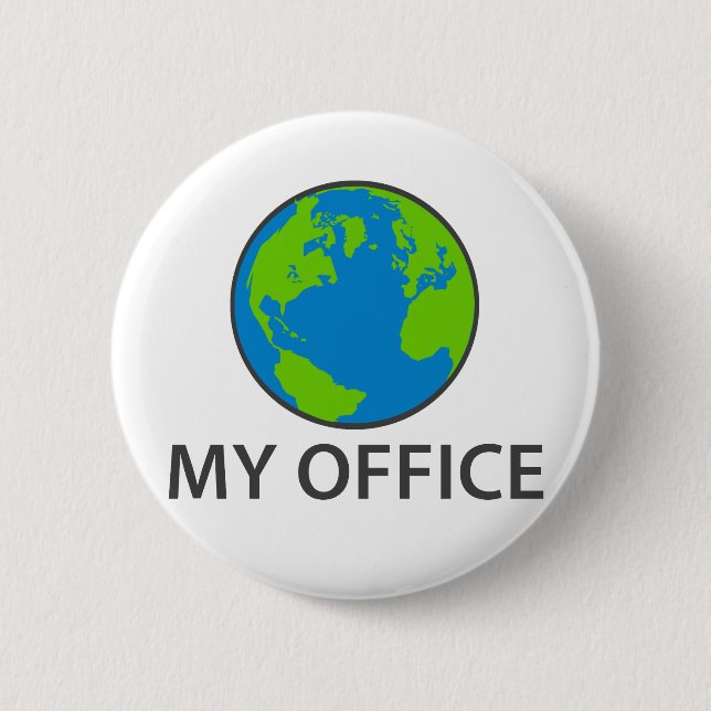 Badge Rond 5 Cm Mon bureau (Devant)